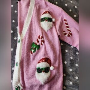 Women's Christmas Cardigan Sz L